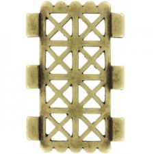 Cymbal ™ DQ metal Connector Faragas for Tila beads - Antique bronze